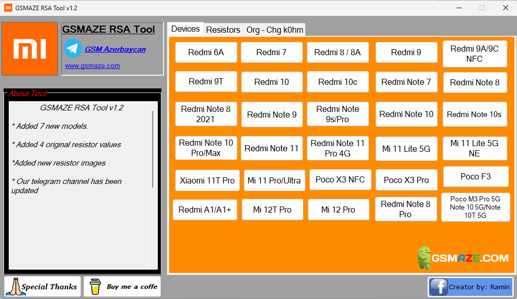 Gsmaze rsa tool v1. 2