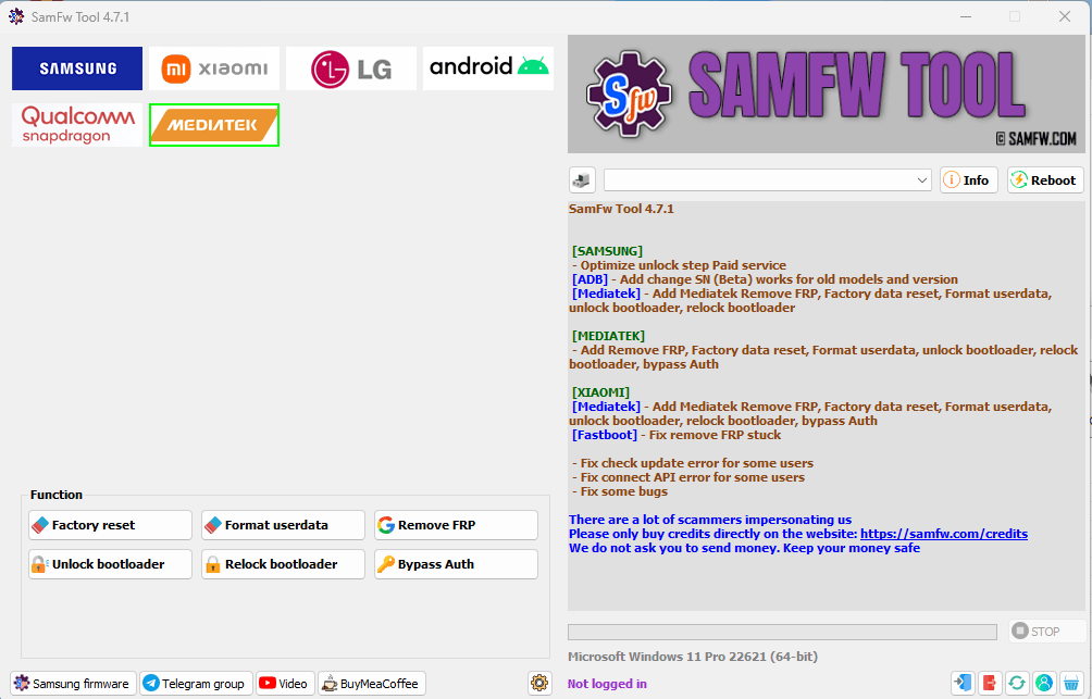 Samfw tool