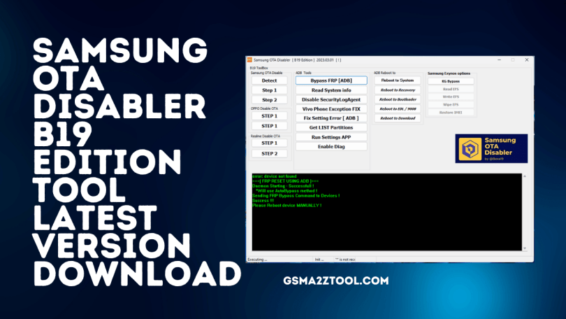  Samsung OTA Disabler Tool B19 Edition Latest Version Download