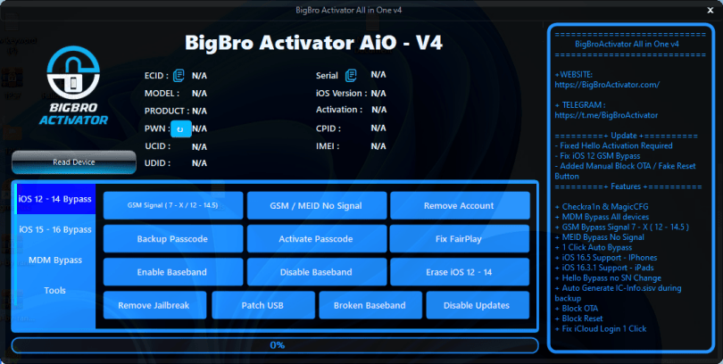 BigBro Activator All in One Tool