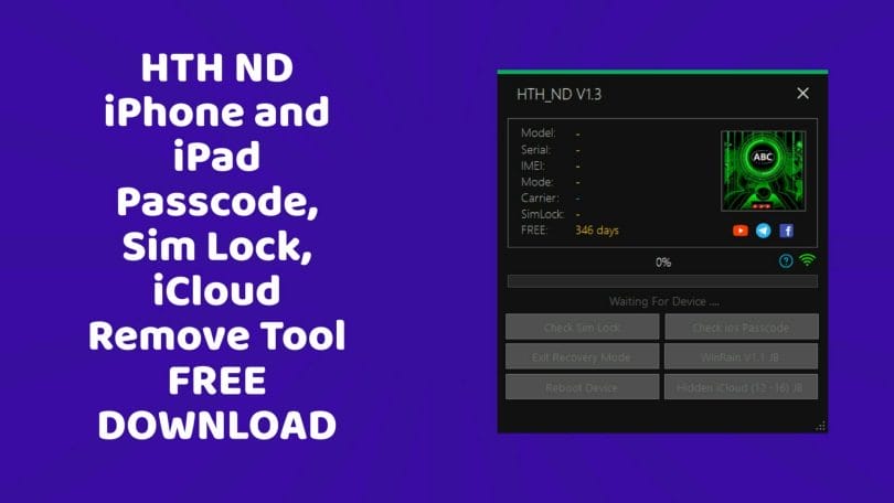 HTH ND Ramdisk Tool V1.9 Free iCloud Remove Tool Download
