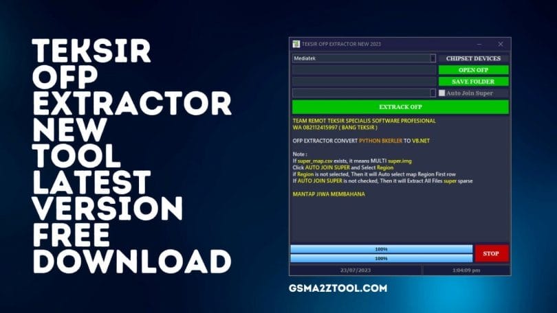 TEKSIR OFP EXTRACTOR NEW Tool Latest Version Free Download