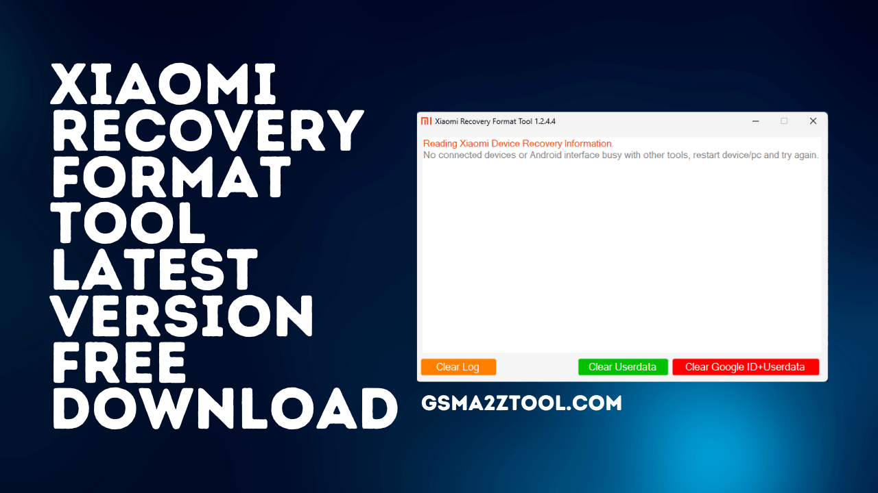 Xiaomi recovery format tool