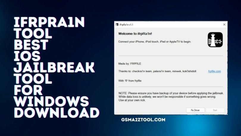IFrpRa1n Best Tool Jailbreak iOS 15.x - 16.x On Windows