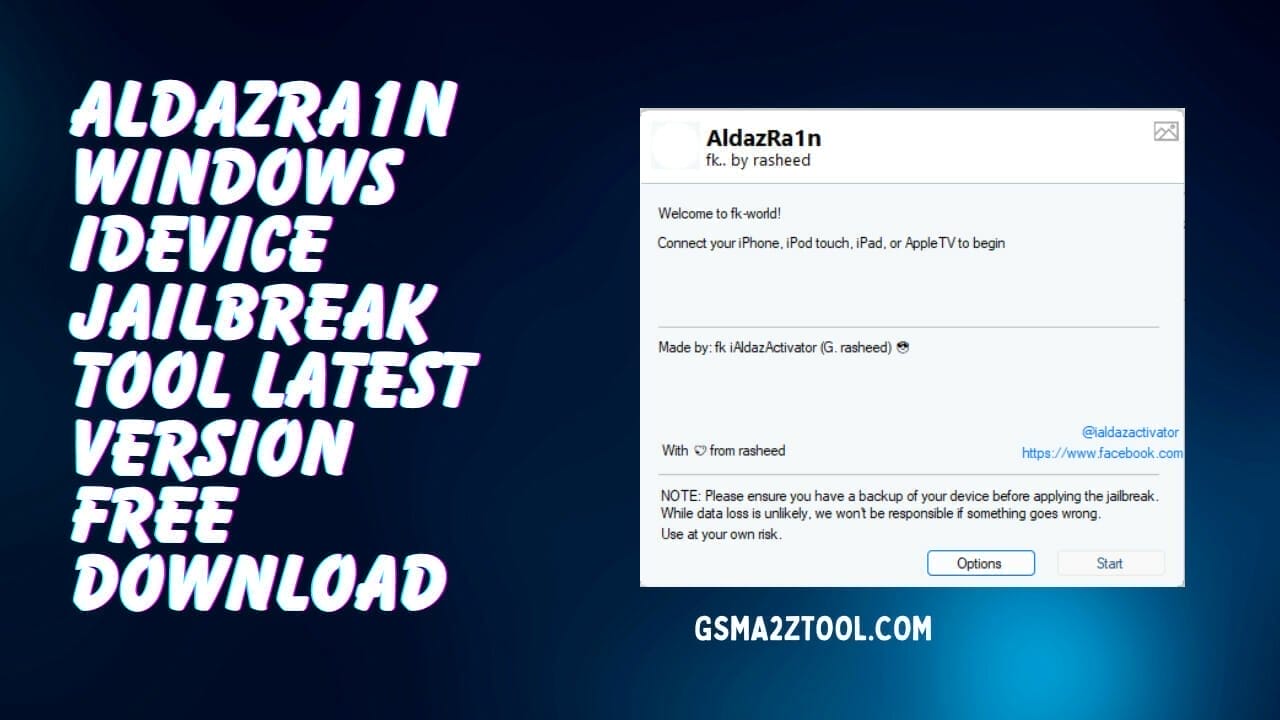 Unlock your idevices with the latest aldazra1n windows jailbreak tool