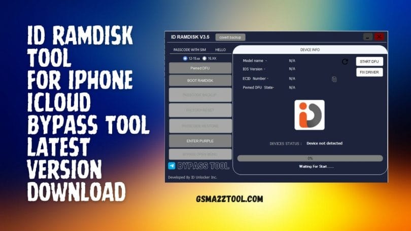 ID Ramdisk Tool V3.5 iPhone iCloud Bypass Tool Download