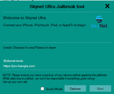 SkyNet Ultra Jailbreak Tool SkyNet Ultra Jailbreak Tool