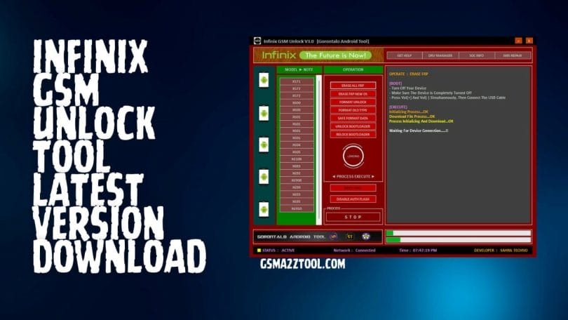 Infinix GSM Unlock Tool V3.5 Download Latest FRP/Pattern Lock Remove