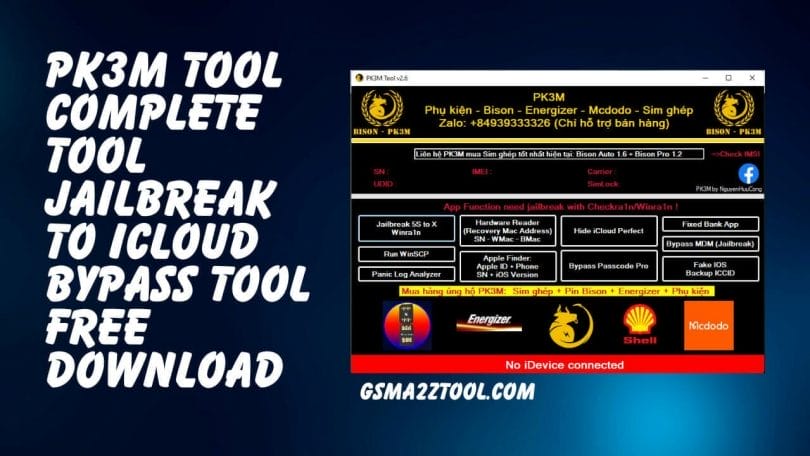 PK3M Tool V2.6 | Your Ultimate Solution to Jailbreak And iCloud Bypass