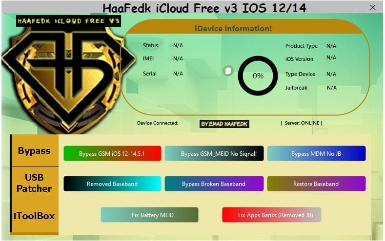 HaaFedk iCloud Free Tool v3 iOS 12/14