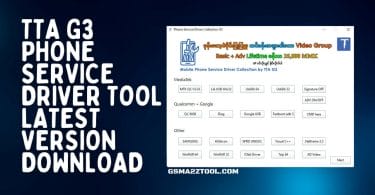 Mobile Phone Service Driver Collection By TTA G3 Tool Free Download