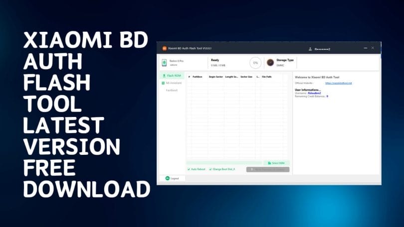 Xiaomi BD Auth Flash Tool QC Flash Module Latest Free Download