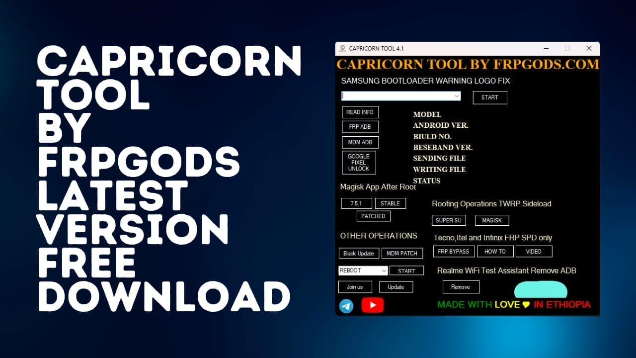 Capricorn tool 4. 1 by frpgods latest free tool download