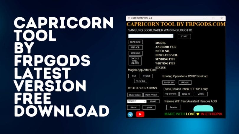 Capricorn Tool 4.1 By FRPGODS Latest Free Tool Download