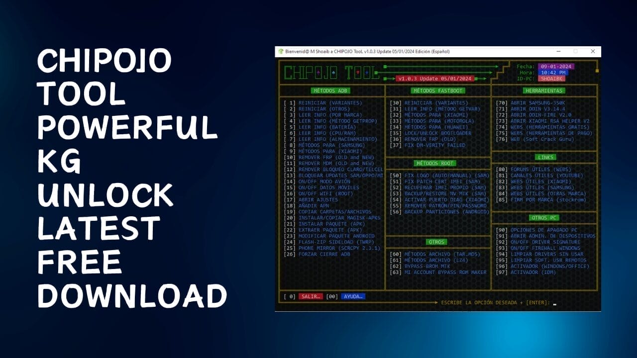 Chipojo Tool Powerful KG Unlock Latest Free Download