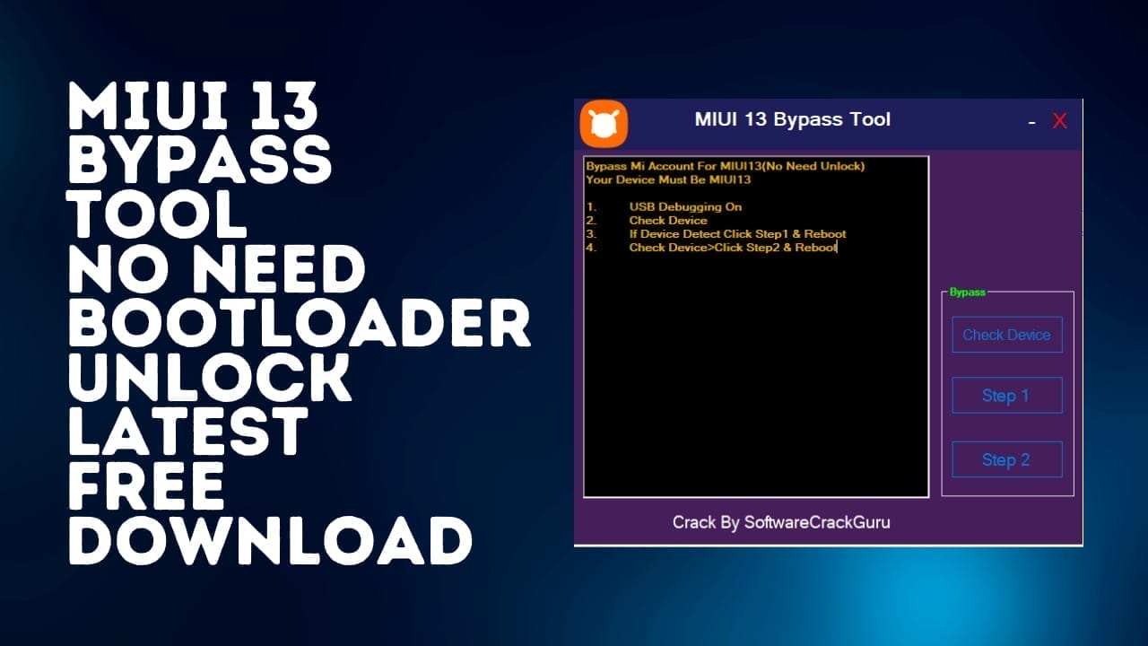 MIUI 13 Bypass Tool No Need Bootloader Unlock Tool Download