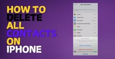 how to delete all contacts on iphone 4