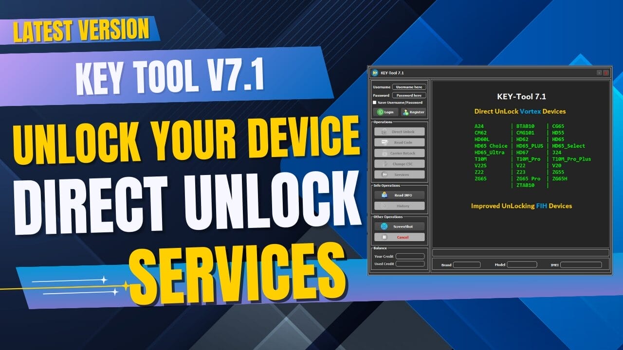 Key tool v7. 1 unlock your device with direct unlock services 1 Key tool v7. 1