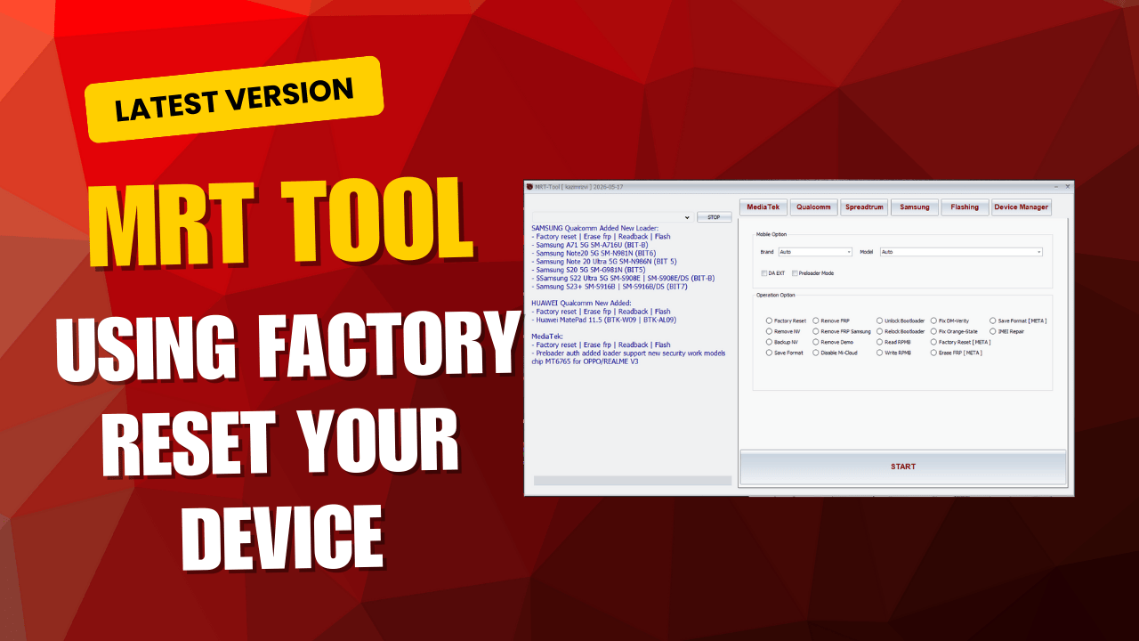 Mrt tool using factory reset your device 1 Mrt tool
